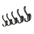 thumbnail image 2 of 5-Pack Heavy Duty Adhesive Hooks – No-Drill Wall Mounted Organizers for Bathrooms, Entryways & Closets, 33lb Capacity Space-Saving Hooks for Towels, Coats (Black, Small Space Friendly), 2 of 6