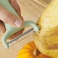 thumbnail image 4 of 1 Pcs Vegetable Peeler,Plastic Potato Peeler,Veggie Peeler For Potato Carrot Orange Fruit,Kitchen Peeling Tool,Peeler With Ergonomic Handle And Single Edge Blade,Fruit Peeler For Kitchen,Green, 4 of 7