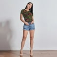 thumbnail image 7 of Vsdgher Doodle Barbeque 1 Prinr Short Sleeve Body suit for Womens, Sexy Onesie One Piece Round Neck Bodysuit Shapewear Tummy Control-Large, 7 of 7