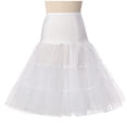 thumbnail image 2 of CYYPLAS 50s Women Skirts White Vintage Tulle Underskirt Retro Tutu for Bridal Regular 1PC, 2 of 5