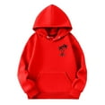 thumbnail image 1 of PMVFHDE Chandails à Col Rond en Liquidation Fille Graphique Enfants Filles Chemise de Sport Garçon Fille Imprimé Cocotier Chandail à Capuchon chandail à Capuche Uni avec Poche Adapté aux Vêtements de Filles, Rouge, 9-10 Ans, 1 of 3