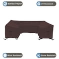 thumbnail image 2 of Patio U Shape Sofa Cover 12 Oz Waterproof - 100% UV & Weather Resistant Customize Outdoor sofa Cover with Air Pockets and Drawstring with Snug Fit (33" H X 90" W x 30" D, Coffee), 2 of 7