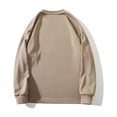 thumbnail image 3 of Xunlbb Men Plus Size Tops, Man Solid Color V-neck Blouse Gift for Mmen, Coffee 4XL, 3 of 6
