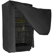 Downtown Pet Supply Universal Removable Bird Cage Cover Breathable Privacy Light Shield for Small Medium & Large Cages Skirt with Comfort Handles