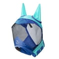 thumbnail image 4 of Harrison Howard Horse Fly Mask Standard with Ears-Summer Mint/Navy (M; Cob), 4 of 6