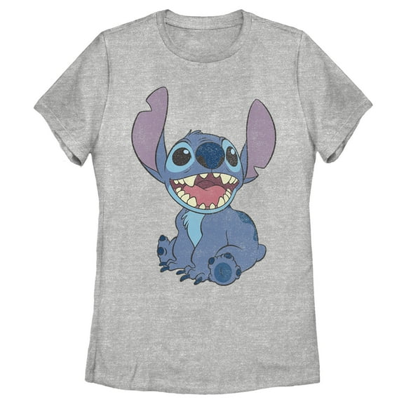 Women's Lilo & Stitch Sitting Happily Graphic Tee Athletic Heather X Large