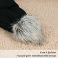 thumbnail image 3 of Knit Beanie Hat for Women,  Faux Fuzzy Pom Pom Winter Ski Skullies Cap, 3 of 4