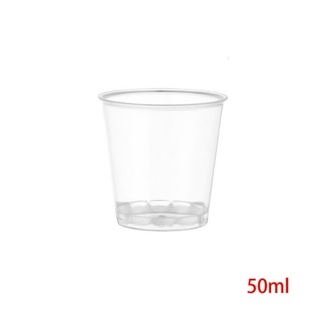 

30/50X Drinks Decorating Tools Reusable Cake DIY Plastic Transparent Cupcake Round Disposable Dessert Cups Reusable Muffin Cup 50PCS 50ML