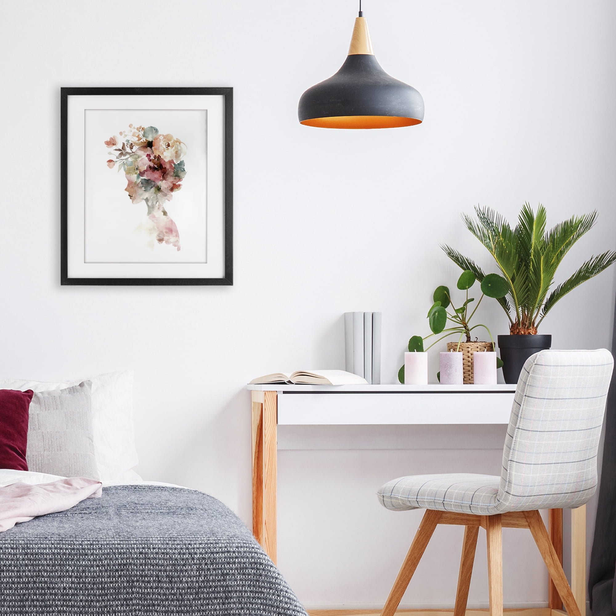 Stupell Industries Crowned in Nature Silhouette Black Framed Print Under Glass, design by Svetlana Aleynikova
