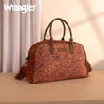 thumbnail image 2 of Wrangler Women Large Travel Duffel Bag Floral Print Weekender Handbag with Detachable Strap, Brown, 2 of 5