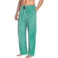 thumbnail image 6 of Goofa Turquoise watercolor Pattern Printed Soft Pajama Pants for Men, Wide Leg Comfy Casual Lounge Yoga Pants-Large, 6 of 6