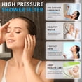 thumbnail image 3 of Filtered Shower Head Set, High Pressure Rain Shower with Handheld Showerhead Combo, Self-adhesive Holder/59" Hose, 20 Stage Filter Removes Chlorine and Harmful Substances (Square,Chrome), 3 of 8