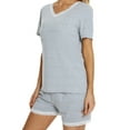 thumbnail image 5 of Unique Bargains Women's Sleepwear Lounge Soft Nightwear with Pockets Pajama Set XS Gray, 5 of 5