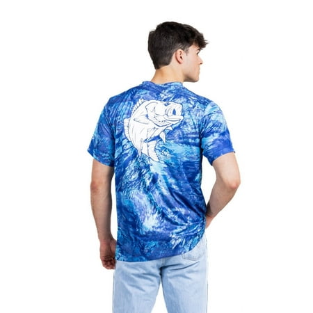 Realtree Fishing Bass Master Performance Ocean Blue Men s Short Sleeve Shirt | Aspect