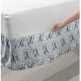 thumbnail image 2 of Horse Bed Skirt, Animal Pattern Surrounded by Flower Details, Elastic Bedskirt Dust Ruffle Wrap Around for Bedding Decor, 4 Sizes, Lavender Blue Tan, by Ambesonne, 2 of 2