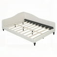 thumbnail image 2 of Full Size L-Shaped Linen Daybed with Solid Wood Legs|Two Sizes & Colors, 2 of 11