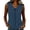 Navy, variant on cocolona Womens Summer Linen Tank Tops Sleeveless Lapel Hollow Out Shirts Dressy Casual Solid Color Blouses