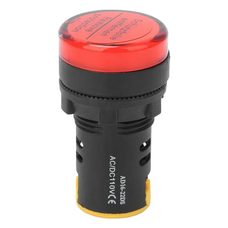 

Signal Semiconductor Energy Saving Lamp 10Pcs BERM LED Power Indicator Light PC Flame Retardant Shell 22mm Diameter 110V AD16-22D/S Red