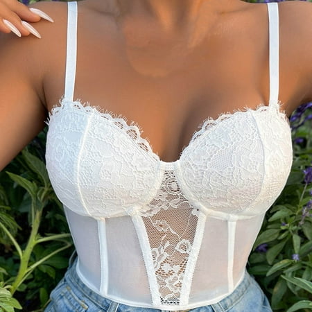 

Clearance! Mikilon Lingerie for Women Sexy NaughtyWomens Bra Criss Cross Eyelash Crop Top Bra Sexy Vest Bralette Busiter LingerieSexy Vest Bralette Busiter Lingerie