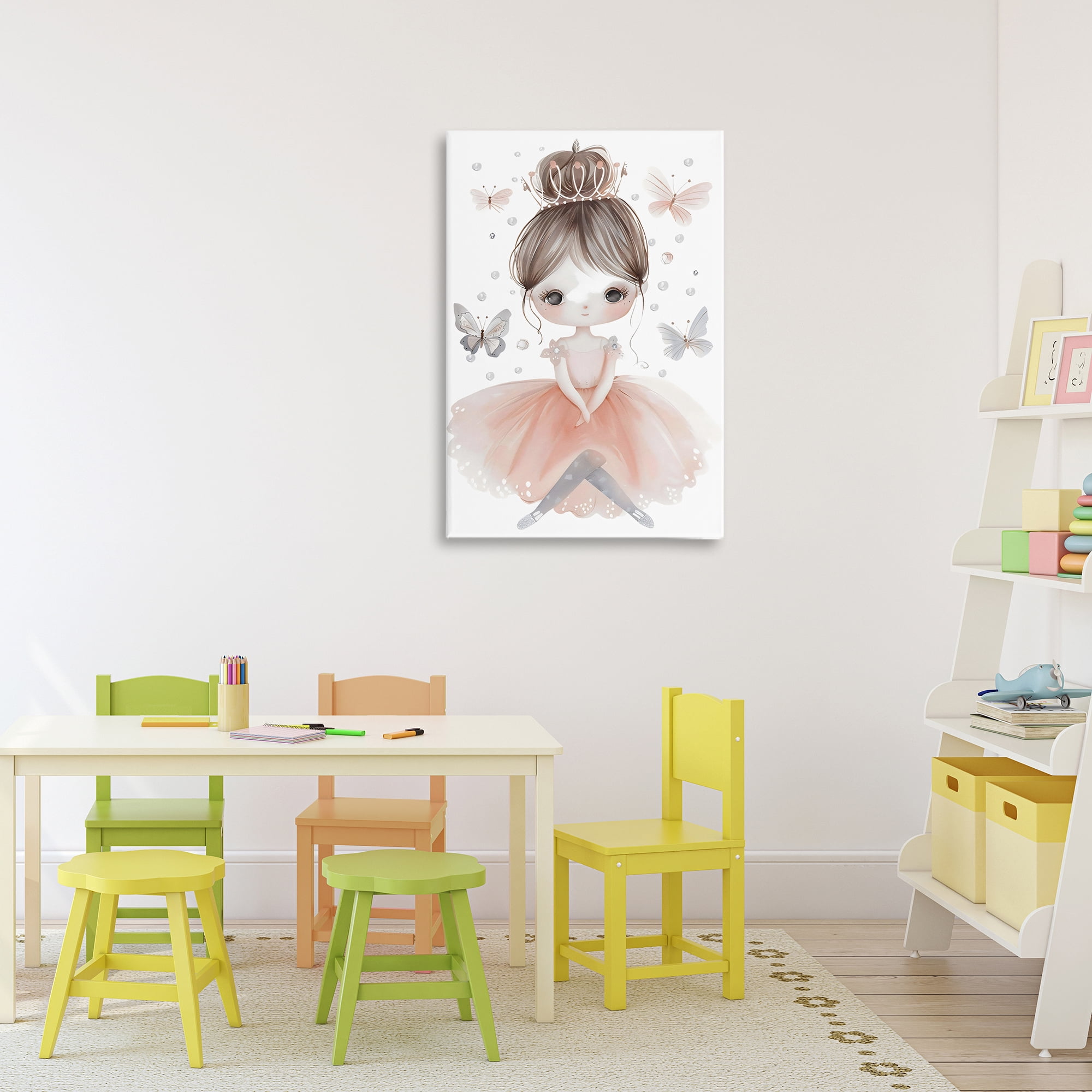 Stupell Industries Sweet Butterfly Fairytale Princess Canvas Wall Art, design by Creative Studio