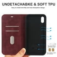 thumbnail image 5 of Dteck Case for Apple iPhone XS Max 6.5 inch,Shockproof Wallet Case with RFID Blocking Card Slots,Magnetic Closure Folio Flip Kickstand Protective Phone Case,Red, 5 of 10