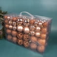 thumbnail image 4 of yotijay 100 Pcs Christmas Baubles Ornament Hanging Balls Baubles Unbreakable for Outdoor Aureate, 4 of 8