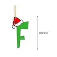 thumbnail image 3 of Boovnll 26 Letter Ornaments, Acrylic Santa Hat Personalized Christmas Ornaments for Xmas Trees Decorations DIY Hanging Pendant Party Decor, Christmas Decorations (F), 3 of 3