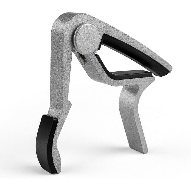 Quick Release Guitar Capo, Capotastos Capo for Acoustic Guitar, Classical Guitar, Electric Guitar, Ukulele, Bass, Banjo (Silver)