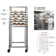 thumbnail image 5 of BeesClover Aluminum Bakery Rack, Commercial Kitchen Bun Pan Sheet Pan Rack, Mobile Bakers Trolley with Storage Cooling Racks and Lockable Casters for Kitchen & Bakery, 5 of 5