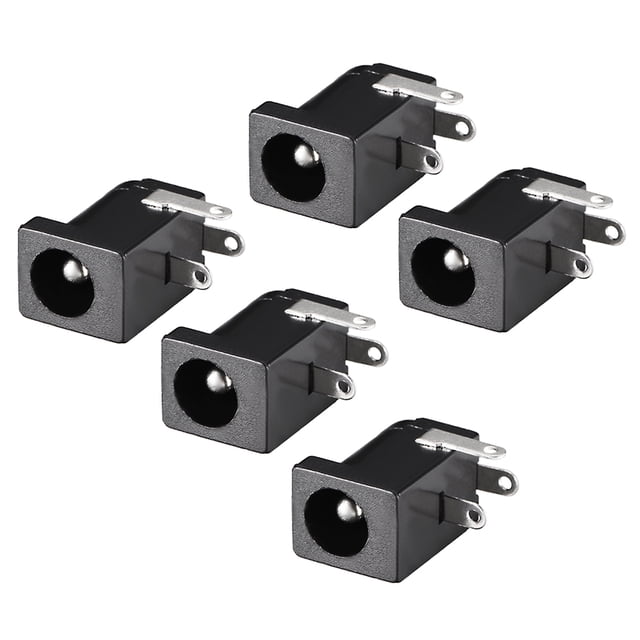 Conjuntos únicos de 5 piezas DC-005 con conector de enchufe de corriente de 5.5mmx2.5mm y conector hembra de 3 pines