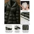 thumbnail image 6 of Womens Premium Lightweight Puffer Jacket Black Quilted Down Winter Coat-XL, 6 of 9