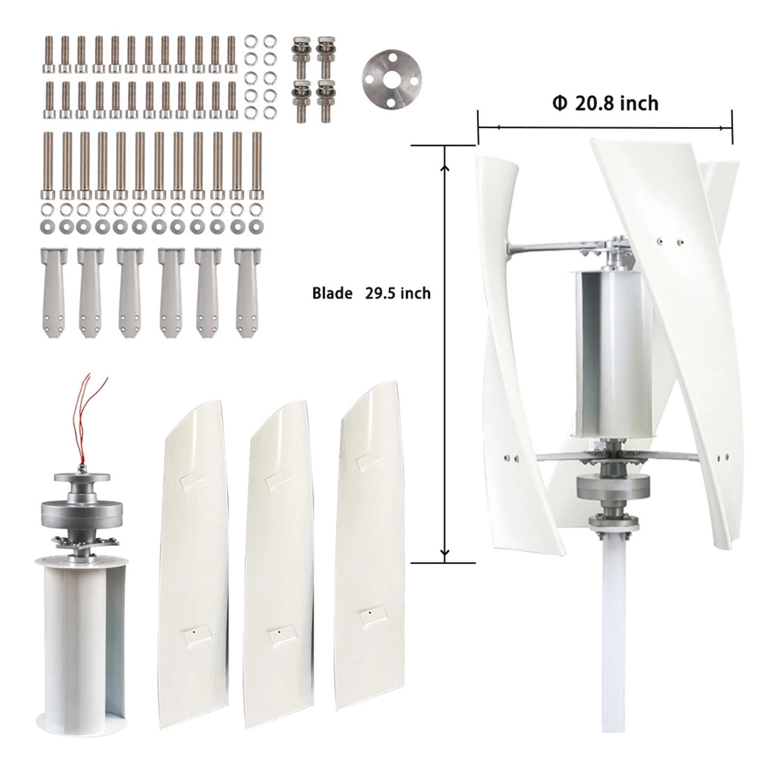 Free Energy Windmill 12v 24v 48v Turbine 2kw 2000w 3 Blades Vertical Axis Permanent Maglev Generator ,High Power
