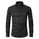 thumbnail image 1 of pstuiky Camisas de manga larga de invierno para hombre, Camisa de negocios tipo cárdigan con cuello vuelto liso a la moda para hombre Tops de hombre m, 1 of 2