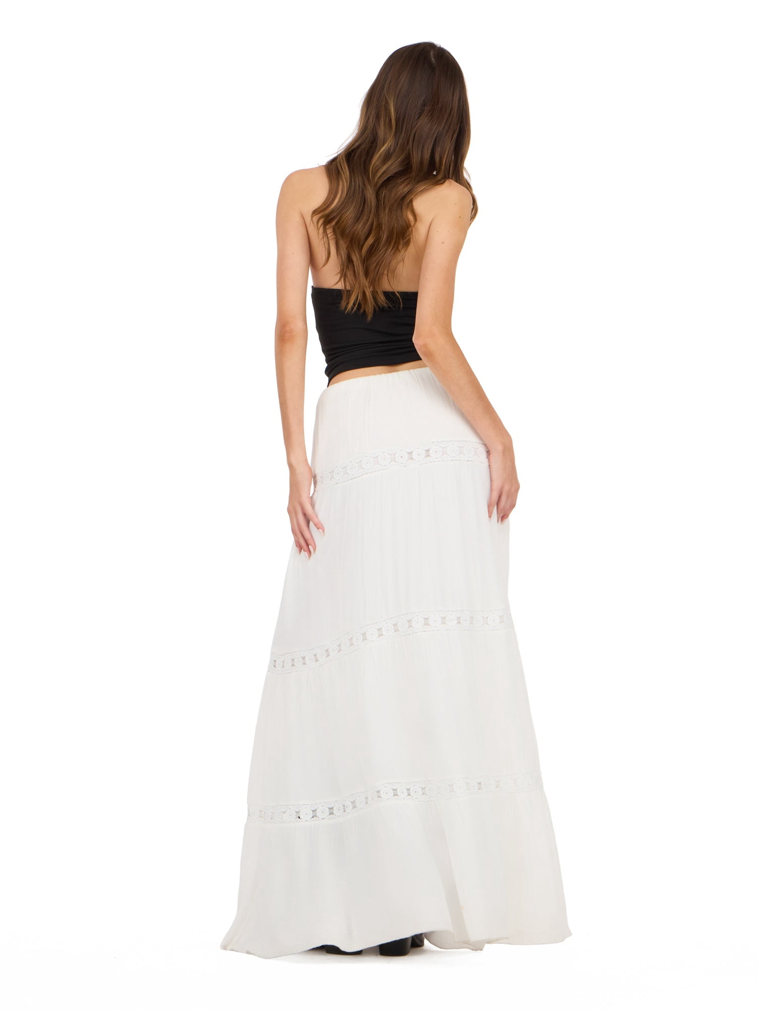 Forever 21 Women's Tiered Lace Maxi Skirt, Sizes XS-XL