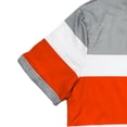 thumbnail image 5 of Women's Plus Size Sets Striped 2 Piece Short Sleeve Crewneck T Shirt and Biker Shorts Outfits Summer Casual Stretchy Workout Suits, 5 of 9