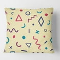 thumbnail image 2 of Designart Retro Abstract Pattern Design VI' Mid-Century Modern Throw Pillow - 18x18, 2 of 2