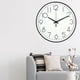 thumbnail image 5 of Reloj de pared silencioso de 8 pulgadas, sin tictac, decorativo, fácil de leer, redondo, para el hogar, sala de estar, marco negro, blanco, Bootom, palabra negra, 5 of 14