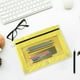 thumbnail image 4 of Estuche para lápices, bolsa para lápices, 2 piezas, carpeta de tela con ojales, B5, bolsa de almacenamiento para oficina, con tres agujeros y cremallera, estuche para lápices., 4 of 9