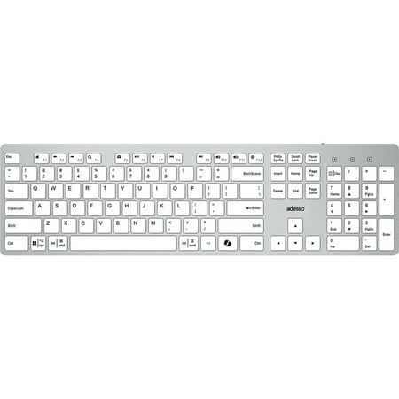 Adesso - Multi-OS Scissor switch Desktop keyboard (White) - White