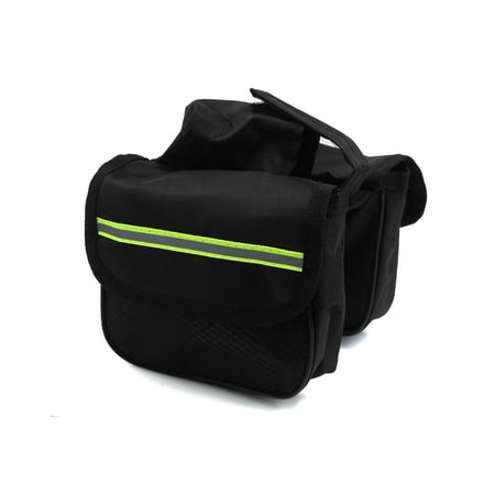 Traveller Pannier - Father s Day Gift l Bike Reflective Stripe Rack Rear Tail Carrier Pannier Bag Pouch Black