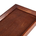 thumbnail image 5 of Riousery Vintage Rectangle Wooden Serving Tray for Tea Set Fruits Candies Food Home Decoration, 17.7 x 5.9 x 0.8 inches / 45 x 15 x 2 cm Elegant Dark Wood Finish, 5 of 9