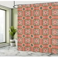 thumbnail image 4 of Ambesonne Tribal Shower Curtain, Geometric Ethnic Pattern Art, 69"Wx84"L, Dark Yellow Scarlet and Teal, 4 of 4