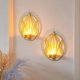 thumbnail image 3 of 2 candelabros de pared para velas de pilar pequeñas, portavelas de metal, decoraciones de pared para baño, patio, sala de estar, 3 of 8