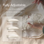 Coop Sleep Goods Adjustable Latex Pillow Queen, with Talalay Latex & Microfiber Fill, Naturally Cooling, Eco-Friendly, Medium Firm Pillow for Back, Stomach or Side Sleepers