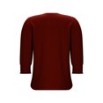 thumbnail image 6 of Kukoosong Women's Casual V-Neck 3/4 Sleeve Crop Top with Smocked Cuffs, Soft Polyester Blouse for Daily Wear and Party, Comfort Fit Fashion Tops for Women, 6 of 6