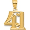 thumbnail image 1 of 14K Yellow Gold Polished Etched Number 41 Pendant - Jbsp, 1 of 5