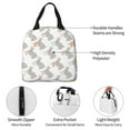 thumbnail image 3 of Yiaed Gray Rabbit Print Insulated Lunch Bag Reusable Cute Tote Lunch Box, Leakproof Cooler Lunch Bags for Work Office Travel School Picnic, 3 of 5