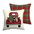 thumbnail image 3 of (2 pack) Mainstays 16" x 16" Reversible Holiday Truck Decorative Outdoor Throw Pillow, Multi, 3 of 9