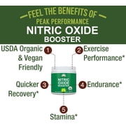 Peak Performance Nitric Oxide Powder, USDA Organic, Gluten-Free, Circulation Support, 1-Count, 5.9 oz