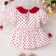 thumbnail image 4 of JUMEYU Newborn Bodysuit Baby Girl Baby-Girls One-Pack Short Sleeve Shoulder Bodysuits for Baby Girls 0 3 6 9 12 18 24 Months (Watermelon Red,6-12 Months), 4 of 6
